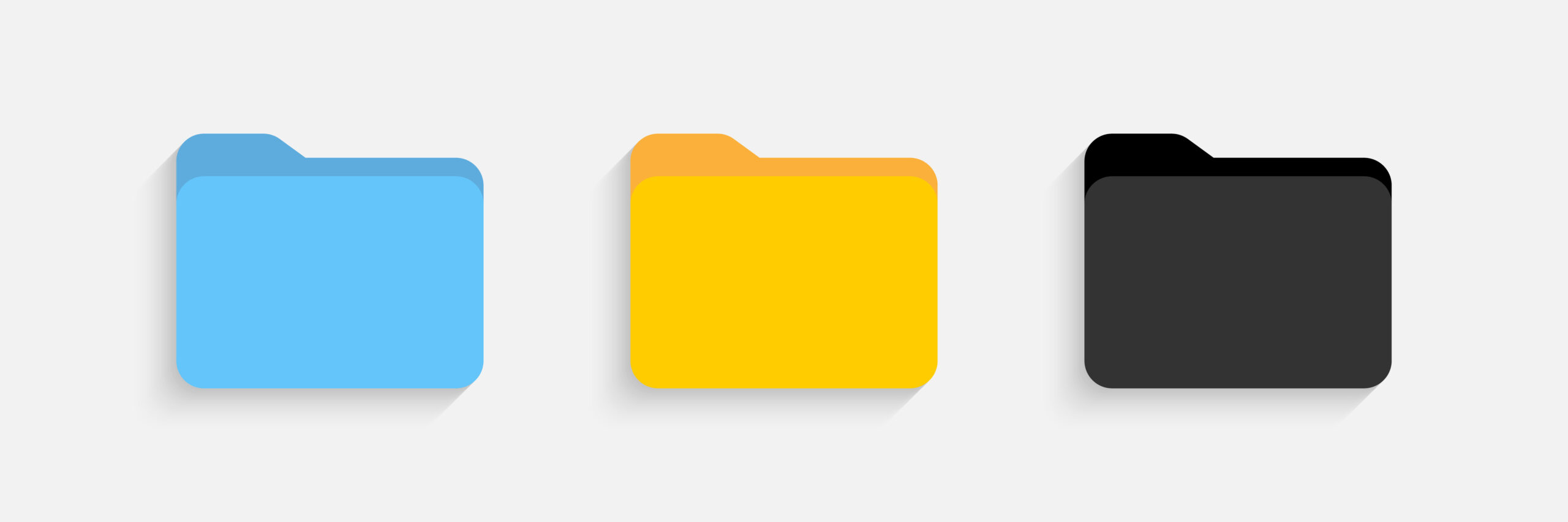 Folders. Folder, isolated in flat design.