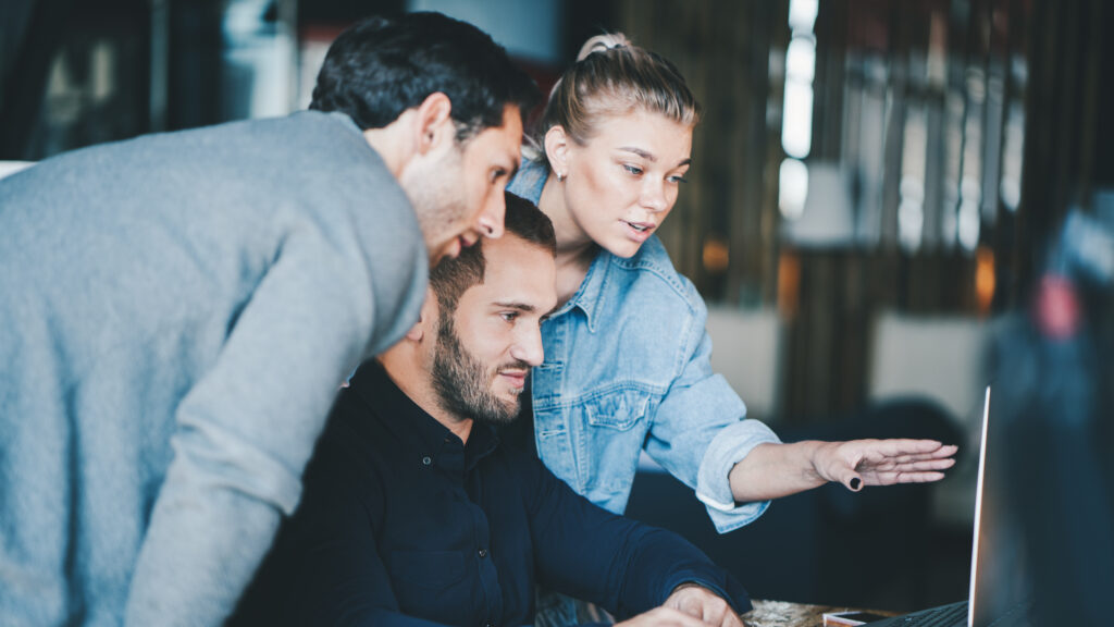 IT management working on something