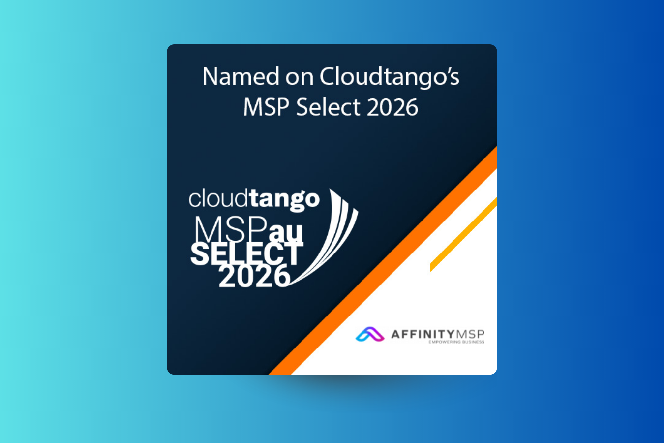 Affinity MSP Recognised in Cloudtango MSP Select 2026